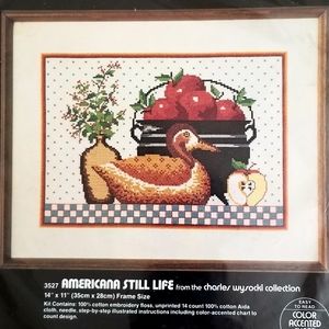 Dimensions 1982 Americana Cross Stitch Kit Counted Cross Stitch Vintage